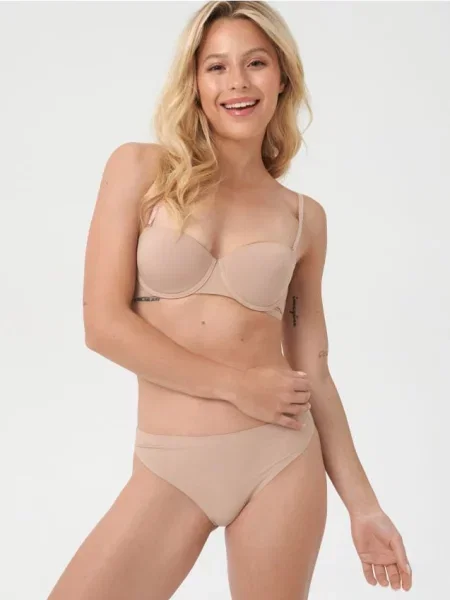 Бюстгальтер балконет нюдовий