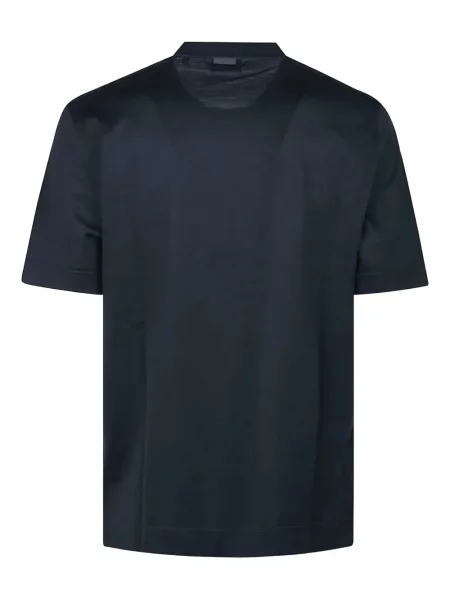 Tricou Zegna cu decolteu în U albastru