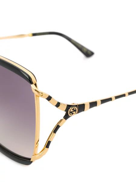 Ριγέ γυαλιά ηλίου Gucci Eyewear μαύρο