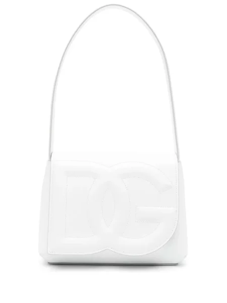 Geanta de piele Dolce & Gabbana din piele alb