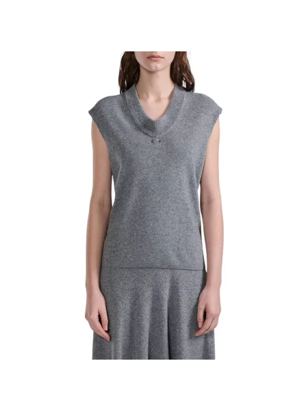 Sweter Barbara Bui z kaszmiru szary