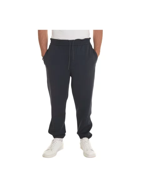 Joggery Emporio Armani ze stretchu niebieskie