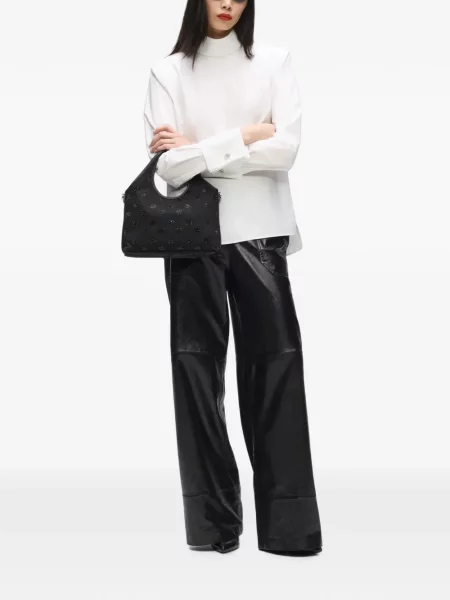 Шопинг чанта Karl Lagerfeld с принт черно