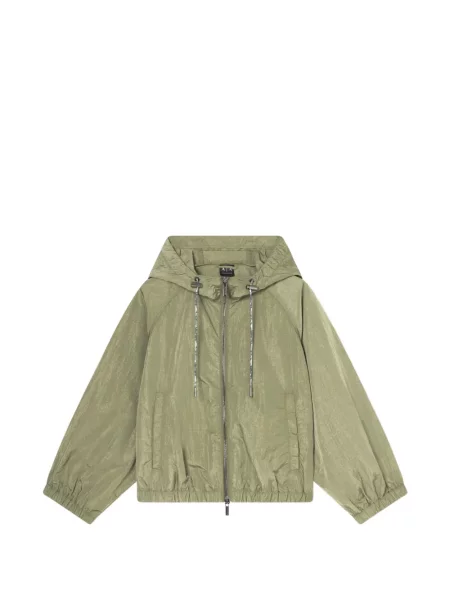 Geacă de vânt Armani Exchange cu glugă verde
