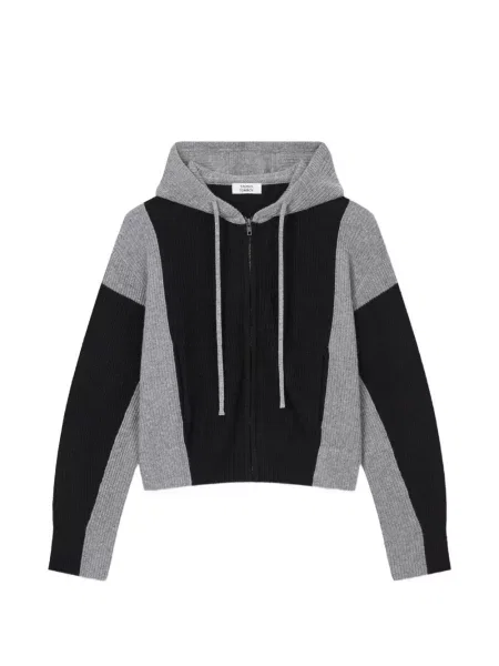 Hanorac cu glugă Tomboy tricotate negru