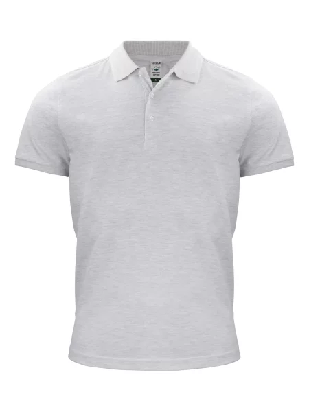 Clique Classic OC Polo z bawełny organicznej – wygodne dopasowanie – nature szara