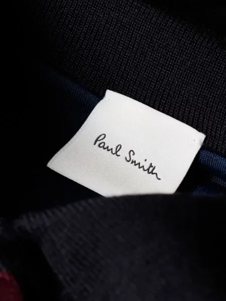 Tricou polo Paul Smith de lână albastru
