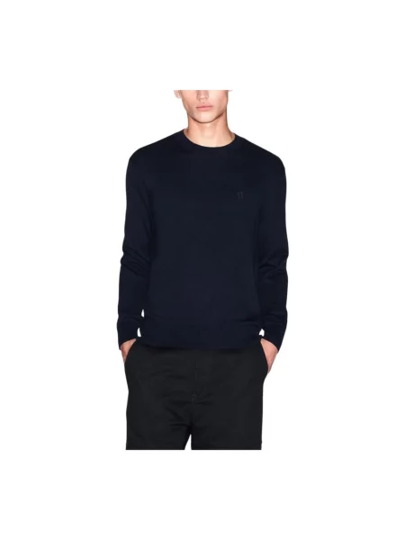 Długi sweter Armani Exchange elegancki z długim rękawem niebieski
