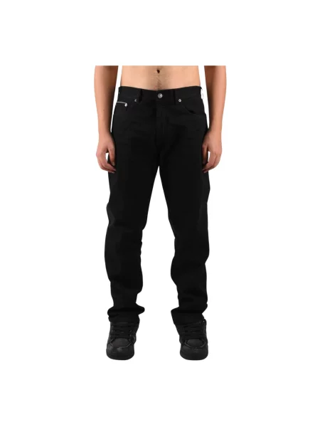 Jeansy straight leg Dondup czarne