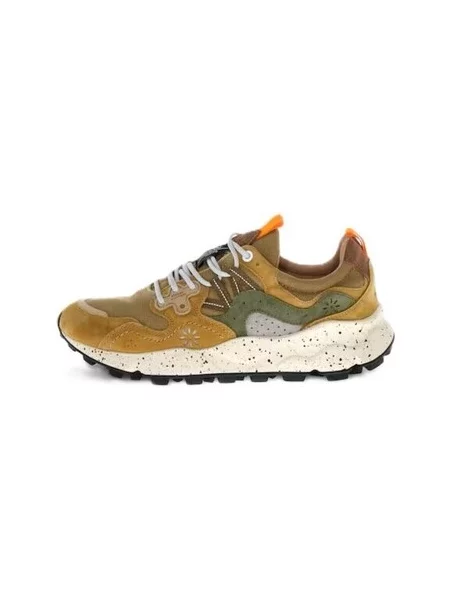 Pantofi Flower Mountain cu model floral verde