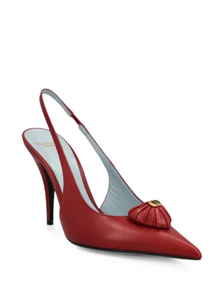 Pantofi cu toc Valentino Garavani slingback roșu