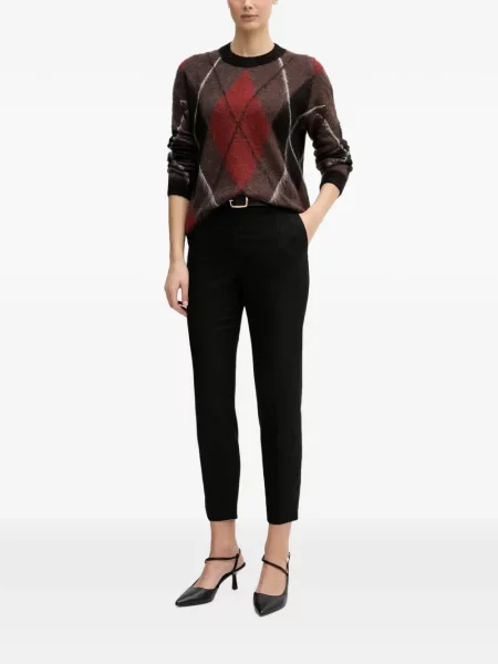 Pulover Sisley tricotate cu model argyle maro