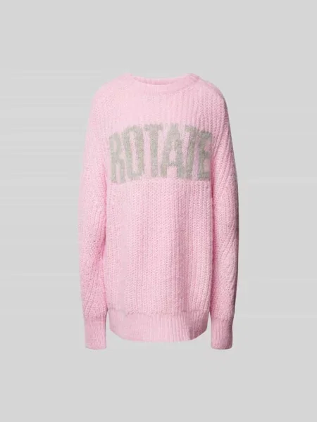 Rotate sweter wełniany 0 różowy