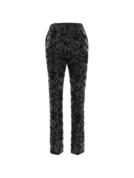 Pantaloni Alberta Ferretti cu model floral din jacard gri