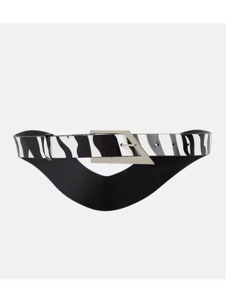 Curea The Attico din piele alb