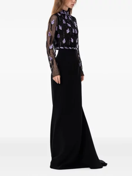 Rochie maxi Dina Melwani negru