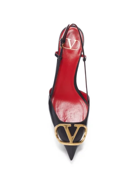 Pantofi cu toc Valentino Garavani din piele slingback negru