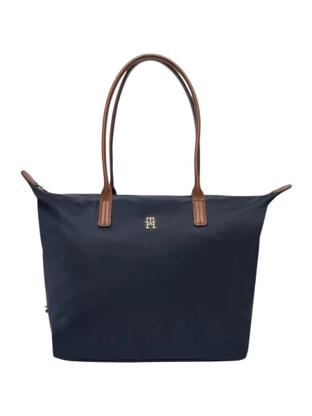 Táska Tommy Hilfiger Popette Tote Sötétkék kék