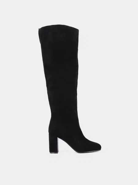 Велюровые ботфорты Attizzare черные