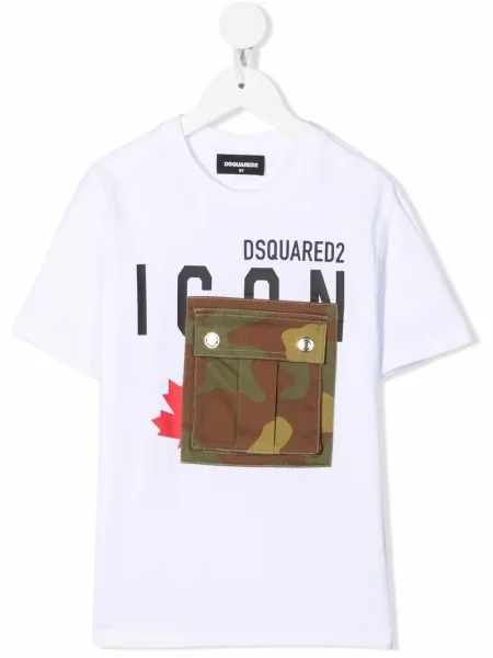 Koszulka dziecięca Dsquared2 biała
