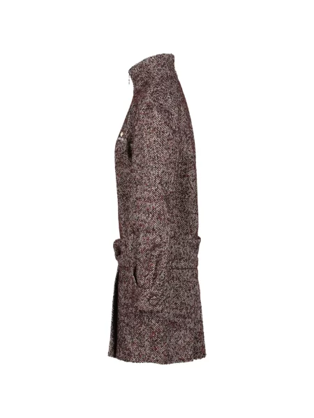 Rochie mini Shushu/tong cu model herringbone maro
