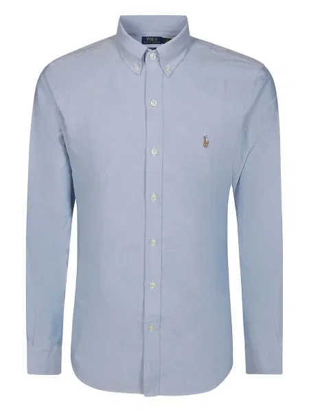 Hanorac crewneck Polo Ralph Lauren cu broderie din țesătură twill albastru