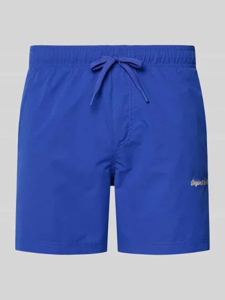 Kąpielówki Jack & Jones z logo niebieskie