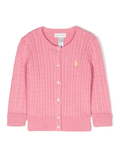 Kardigan dziecięcy Polo Ralph Lauren różowy