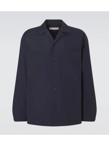 Hedvábná košile Umit Benan modrá