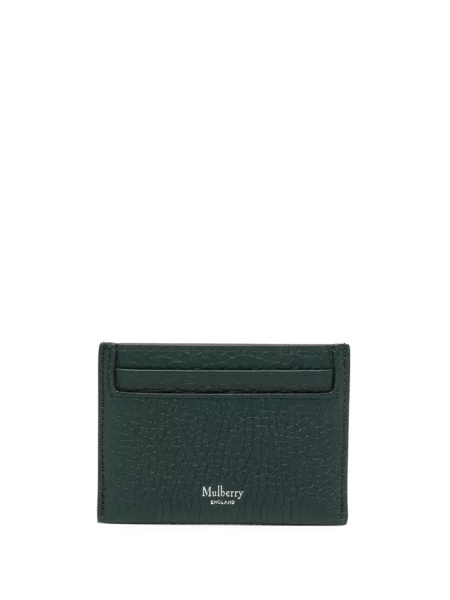Portofel Mulberry din piele cu imagine verde