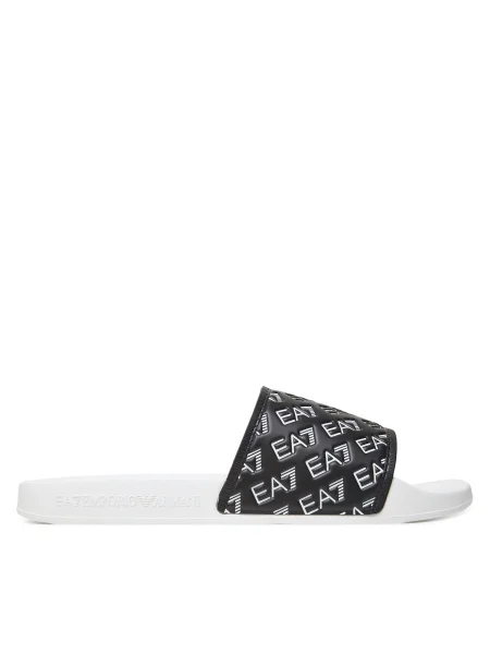 Emporio Armani Water Sports All Over black / white žabky biela