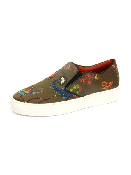Sneakersy Etro wsuwane zielone