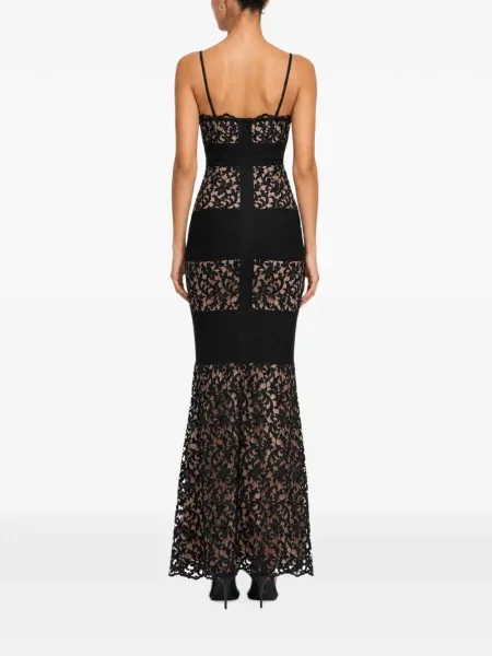 Rochie maxi Hervé Léger din dantelă negru