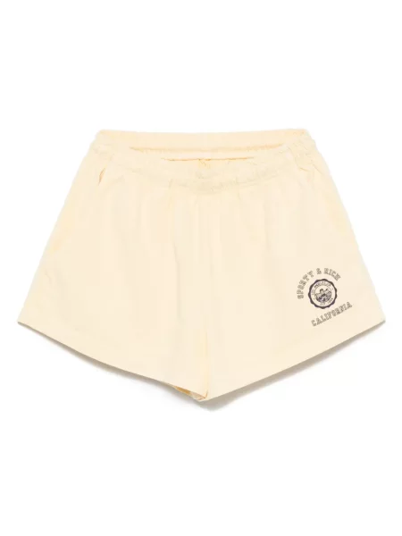 Pantaloni scurți Sporty & Rich cu imagine galben