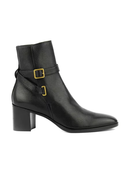 Botki Saint Laurent skórzane czarne
