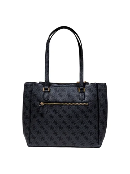 Lniana torebka Guess czarna