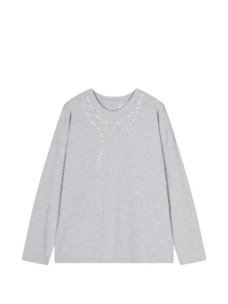 Lung tricou Jnby cu perle gri