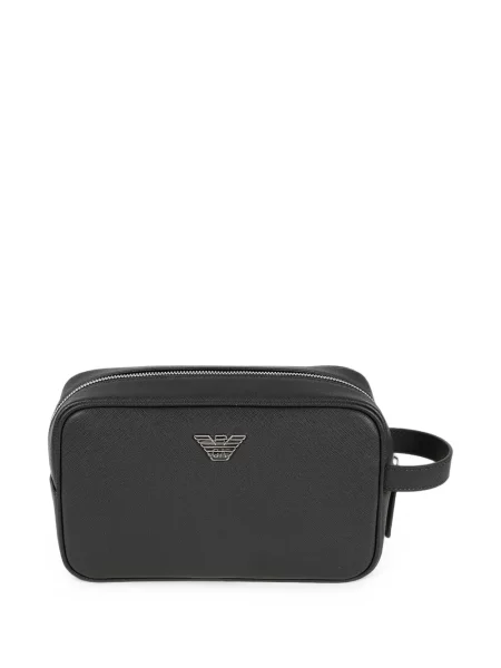 Geantă Emporio Armani cu autograf gri