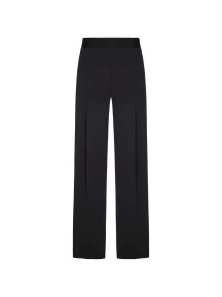 Pantaloni palazzo Giorgio Armani de lână negru
