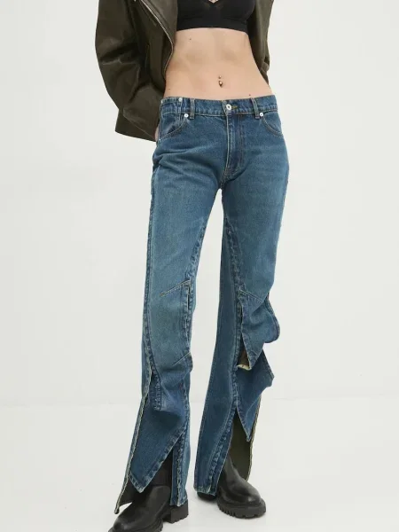Y/Project jeansy EVERGREEN HOOK AND EYE SLIM JEANS niebieskie
