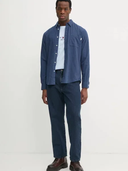 Tommy Hilfiger t-shirt z aplikacją niebieski