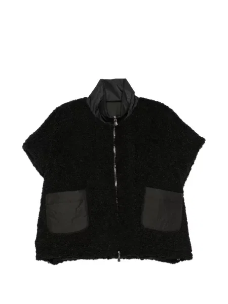 Обратим букле елек Le Tricot Perugia черно