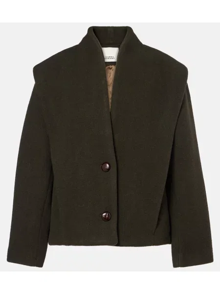 Geacă Isabel Marant de lână verde