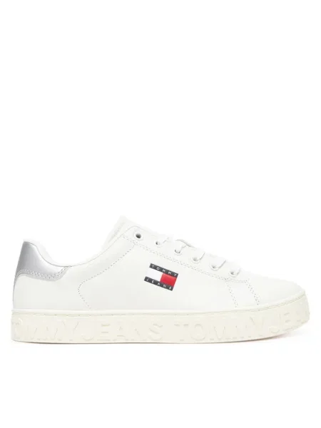 Tommy Jeans Tenisice Tjw Logo Outsole Sneaker Ess Écru bijela