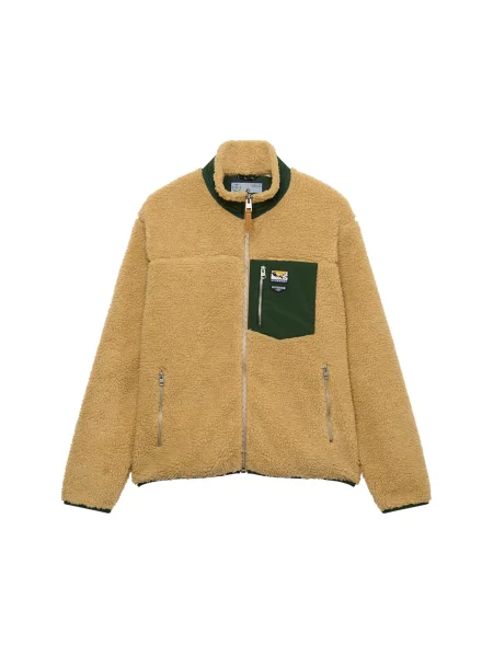 Superdry & Co Jachetă fleece MOUNTAIN nisipiu negru