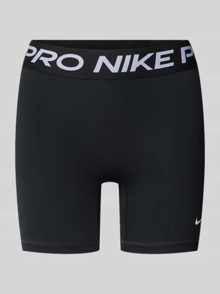 Spodenki kolarki z elastycznym pasem i logo Nike Training czarne