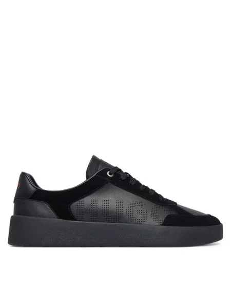 HUGO Sneakers tornacipő Lyde_tenn_sdpu | hasított bőr fekete