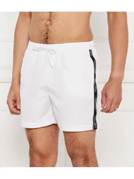 Olcsóbban. Férfi Calvin Klein Medium zsinóros úszónadrág fehér. Méret: L fehér