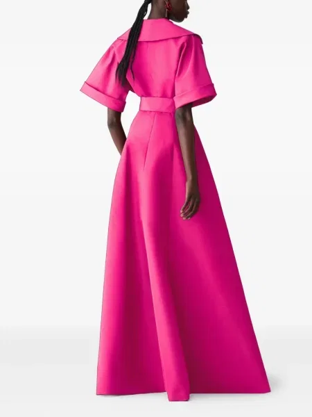 Rövid öves maxi ruha Carolina Herrera rózsaszín