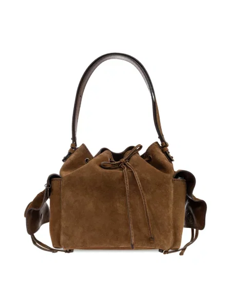 Torebka Acne Studios zamszowa brązowa
